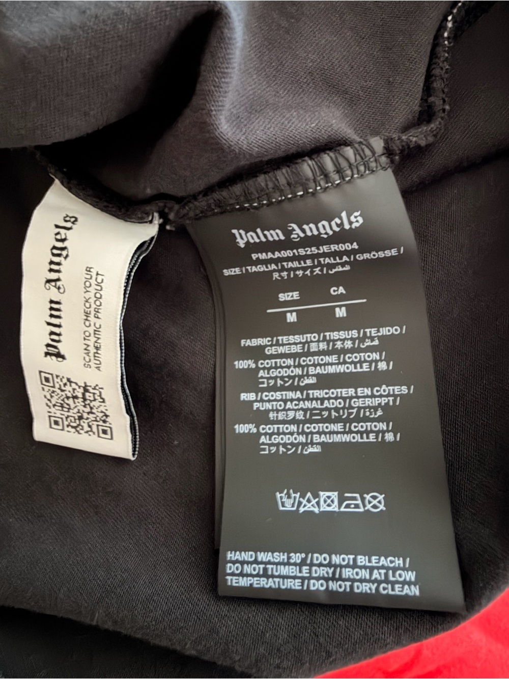 Palm Angels Black T-Shirt with Subtle Gloss Logo - Picture 2 of 3